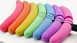 Satisfying Video | How To Make Rainbow Banana from Kinetic Sand Cutting ASMR | Zon Zon