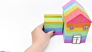 Satisfying Video | How To Make Rainbow Rectangular Cake with Kinetic Sand Cutting ASMR | Zon Zon