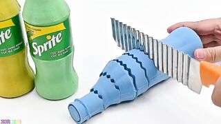 Satisfying Video | How To Make Sprite Bottle with Kinetic Sand Cutting ASMR | Zon Zon