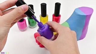 Satisfying Video l How To Make Kinetic Sand Foot and Nail Polish Cutting ASMR | Zon Zon