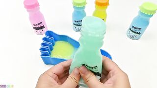 Satisfying Video l Mixing All My Slime Smoothie in Foot Bath ASMR | Zon Zon