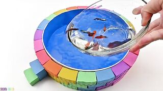 How To Build Fish Pool & Rid Beautiful Aquarium Fish from Kinetic Sand | Satisfying Video