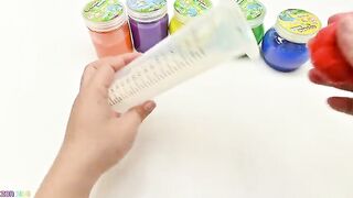 Satisfying Video l Mixing Slime Rainbow Cylinder Pipe ASMR #51 Zon Zon