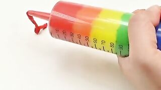 Satisfying Video l Mixing Slime Rainbow Cylinder Pipe ASMR #51 Zon Zon