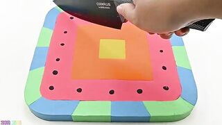 Satisfying Video l Kinetic Sand Square Watermelon Cake Cutting ASMR #44 Zon Zon