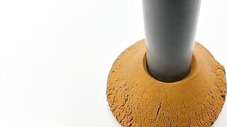 Satisfying Video l Kinetic Sand Square Rainbow Cake Cutting ASMR #30 Zon Zon