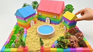 DIY Miniature Kinetic Sand House #1 - Build Garden House with Kinetic Sand (Satisfying)