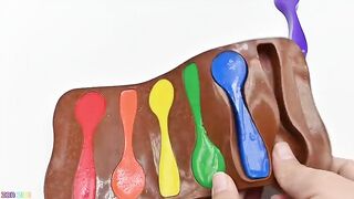 Satisfying Video l Rainbow Jelly Spoon Cutting ASMR #11