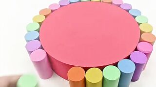 Satisfying Video l Kinetic Sand Rainbow Cake Cutting ASMR #7