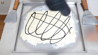 ASMR - Durian Ice Cream Rolls | How to make Ice Cream out of Durian