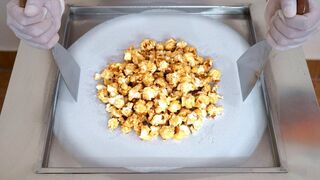 ASMR - Popcorn Ice Cream Rolls | How to make Ice Cream out of Popcorn
