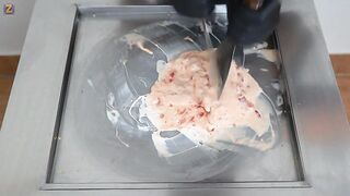 ASMR - Chili Ice Cream Rolls | How to make Ice Cream out of Chili - Relaxing Sound Food Video