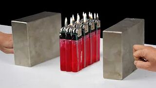 Super Magnets meets Lighters [ TRY NOT TO GET SATISFIED ! 