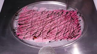 ASMR Raspberry Ice Cream Rolls - satisfying Food Transformation with Raspberries | real Berry Dream