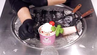 Tomato Ketchup - Ice Cream Rolls | how to make Heinz Ketchup to Ice Cream - satisfying Food ASMR