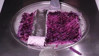 Blackberry Ice Cream Rolls | oddly satisfying ASMR - very intensive scratching Tingles and Triggers