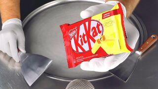 KitKat Lemon Ice Cream Rolls - oddly satisfying ASMR | relaxing crinkle and fast scratching Triggers