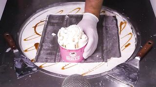 Snow Ice Cream Rolls - how to make Snow to Ice Cream | oddly satisfying cold & frozen iced Food ASMR