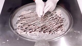 Cadbury & Blueberry | how to make Ice Cream Rolls out of Dairy Milk Chocolate & Blueberries - ASMR