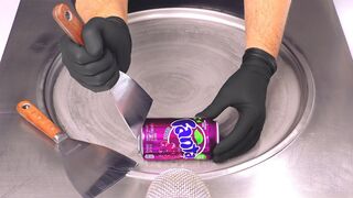 Fanta Grape - crushing, scratching and crackling Triggers | oddly satisfying Ice Cream Rolls ASMR