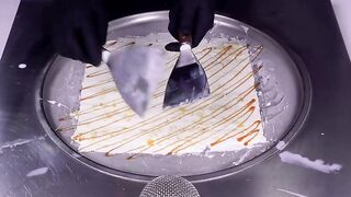 Ice Cream Rolls - how to make rolled fried Ice Cream / no talking | Food Art ASMR with a Quince 남자