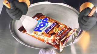 Snickers - Candy POP Popcorn with Chocolate and Peanut | Ice Cream Rolls ASMR