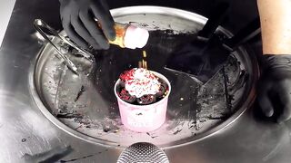 ASMR - Rockstar Energy Drink Ice Cream Rolls | how to make Energy Drinks to rolled fried Ice Cream