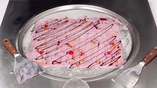 How to make a Tamarillo Fruit to Ice Cream Rolls | fast ASMR Tingles to sleep with a Tree Tomato
