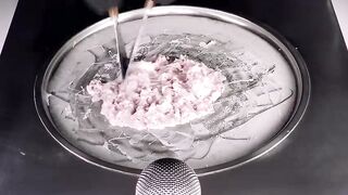 ASMR - Eggplant Ice Cream Rolls | how to make Vegetable Ice Cream - satisfying Food Transformation