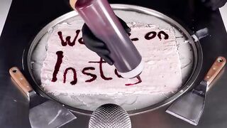 ASMR - Eggplant Ice Cream Rolls | how to make Vegetable Ice Cream - satisfying Food Transformation