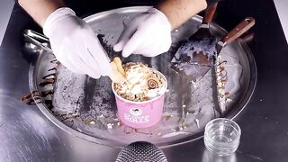 Kit Kat Apple Pie - Ice Cream Rolls | how to make fried Ice Cream with Cake & Chocolate Flavor