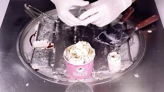 ASMR - Fig Ice Cream Rolls | how to make figs to Ice Cream - fast ASMR tapping & scratching Triggers