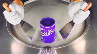 ASMR - Cadbury Drinking Chocolate Ice Cream Rolls | how to make hot Chocolate to frozen Ice Cream