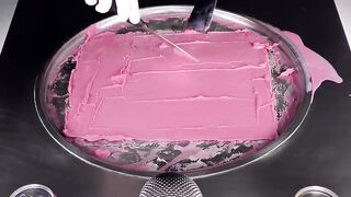 Monster Energy triple pink Punch - Ice Cream Rolls | tapping & scratching ASMR Sounds - fast & rough
