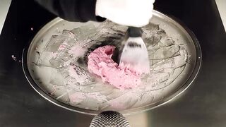 ASMR - Pink NERDS Ice Cream Rolls | how to make sweet Candy Treats to rolled fried Ice Cream Dessert