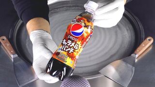 PEPSI Japan Cola - ASMR 咀嚼音 角煮 | how to make japanese Coca Cola to Ice Cream Rolls - only in Japan