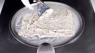 Cadbury Cookies Ice Cream Rolls | how to make Chocolate Chip Cookie to rolled fried Ice Cream - ASMR