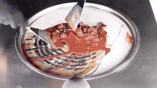 ASMR - Ferrero Rocher Ice Cream Rolls | fast tapping & scratching big giant grand Chocolate Rocher