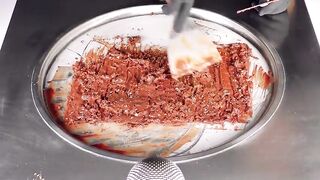 ASMR - Ferrero Rocher Ice Cream Rolls | fast tapping & scratching big giant grand Chocolate Rocher