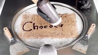 Nutella & Cadbury Dairy Milk Chocolate Ice Cream Rolls | fast rough ASMR Dessert Recipe - Sweet Food