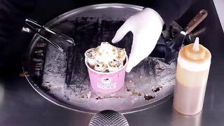 ASMR - TWIX Drink Ice Cream Rolls | how to make TWIX Milk Beverage to rolled fried Ice Cream - Food