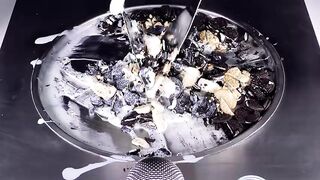 ASMR - OREO Ice Cream Rolls Experiment | fast rough ASMR Food Fusion - Food Art Dessert with Cookies