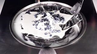 ASMR - Blueberry Ice Cream Rolls | fast rough aggressive Food ASMR with tapping & scratching Tingles