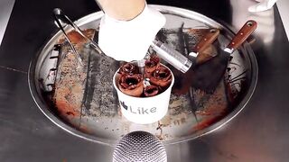 ASMR - Nutella Experiment | what happens if you mix all Nutella Products into one / Ice Cream Rolls