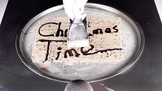 ASMR - how to make Ice Cream Rolls out of Cadbury Dairy Milk Winter Gingerbread Edition Chocolate