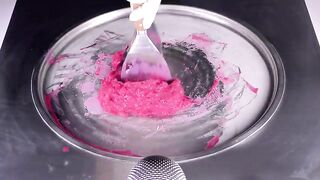 Dragon Fruit Ice Cream Rolls | tapping & scratching ASMR Tingles and Triggers to relax - fast ASMR