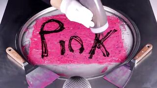 Dragon Fruit Ice Cream Rolls | tapping & scratching ASMR Tingles and Triggers to relax - fast ASMR