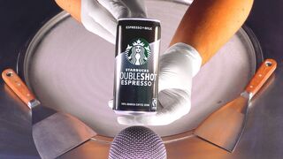 STARBUCKS Ice Cream Rolls | how to make Starbucks Double Shot Espresso to Coffee Ice Cream Dessert