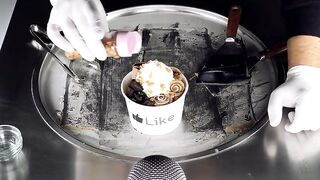 ASMR - HERSHEY'S Ice Cream Rolls | how to make Chocolate Ice Cream out of Hershey Sauce - Food Art