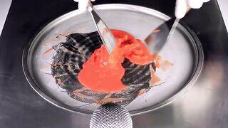 ASMR - Carrot Ice Cream Rolls | how to make rolled fried Ice Cream out of Carrots 먹방 브이로그  먹방외길 남자